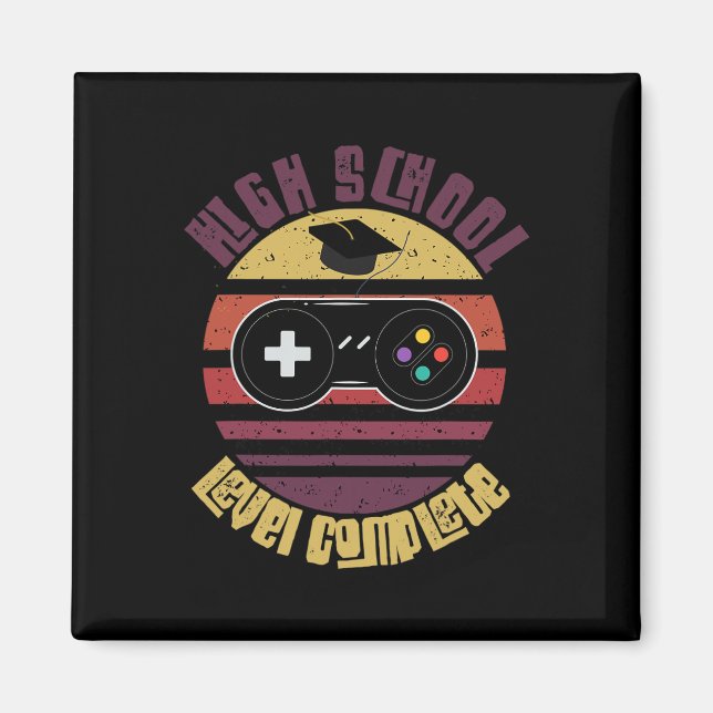 Aimant Niveau Lycée Complet Drôle Gamer de Remise des Dip (Devant)