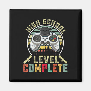 Aimant Niveau lycée Complet Gamer School Graduation