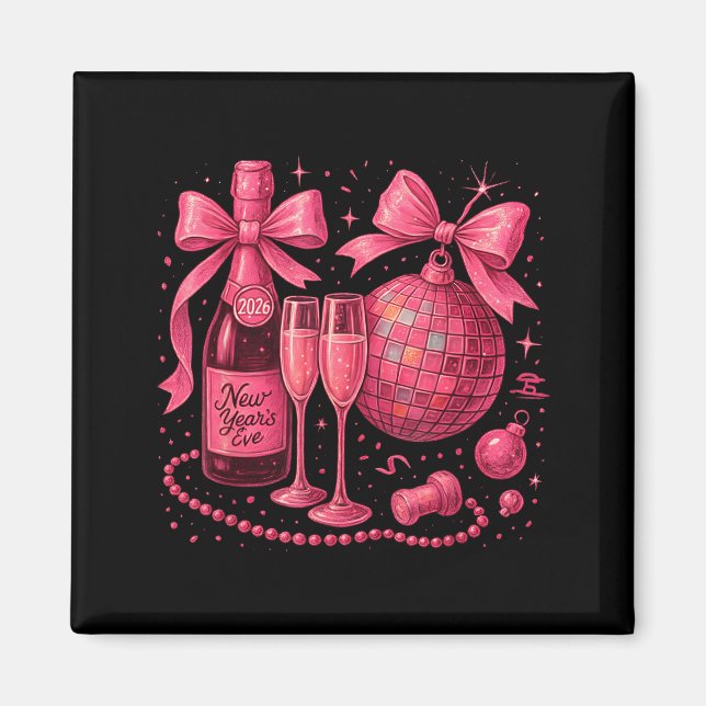 Aimant Nk Disco New Year’s Eve 2026 Champagne Style  (Devant)