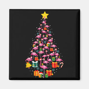 Aimant Nk Flamingo Santa Joyeux Noël Lumières Arbre Femme