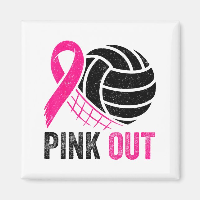 Aimant Nk Out Volleyball Breast Cancer Awareness Nk Ribbo (Devant)