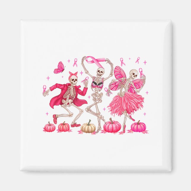 Aimant Nk Ribbon Breast Cancer Awareness Skeleton Women M (Devant)