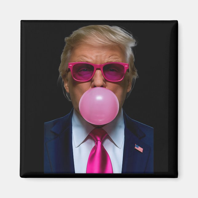 Aimant Nk Sungles Funny Donald Trump Nk Bubble Gum 2024  (Devant)