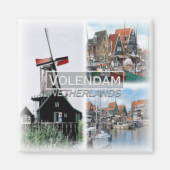 Aimant NL0035 Europe, Pays-Bas, Volendam, réfrigérateur (Devant)