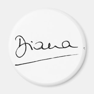 Aimant No.34 la signature de princesse Diana