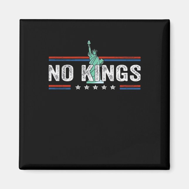 Aimant No Kings Day Retro Classic Design (Devant)