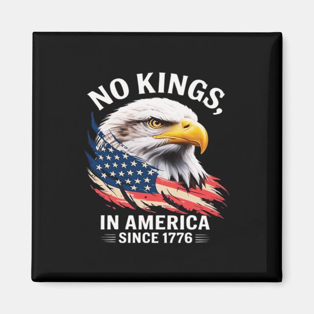 Aimant No Kings In America Classic Retro Graphic Design (Devant)