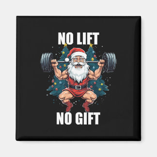 Aimant No Lift No Gift Santa Claus Christmas Gym Bodybuil