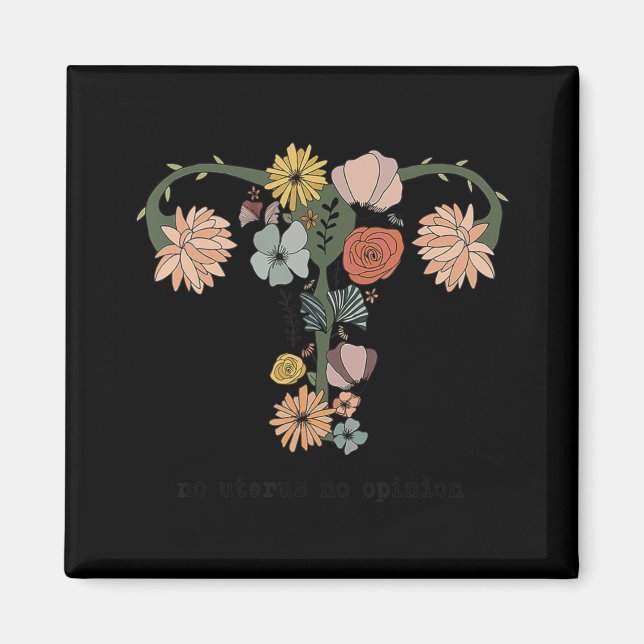 Aimant No Uterus No Opinion Feminist Pro Choice Women's R (Devant)