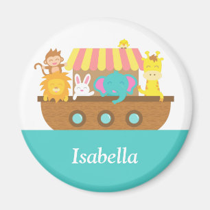Aimant Noahs Ark Animaux mignons Sur Les Enfants En Batea