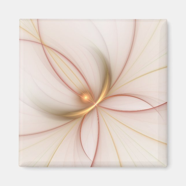 Aimant Noble Cuivre Et Or Abstrait Art Fractal Moderne (Devant)