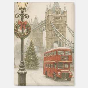 Aimant Noël à Londres Cadeau pour Voyageur Fêtes