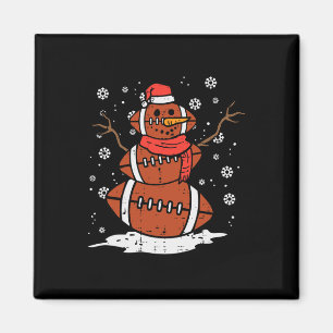 Aimant Noël Américain Football Snowman Xmas Sport Hommes