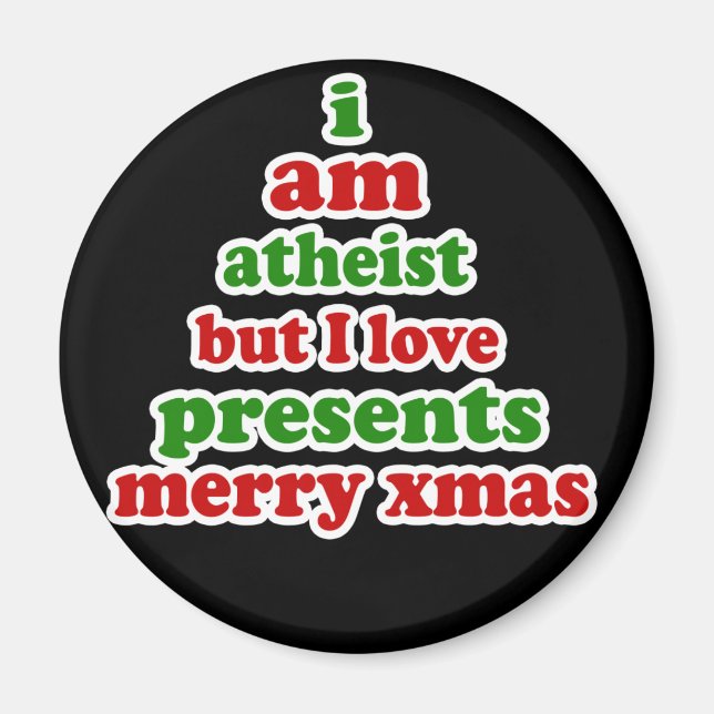 Aimant Noël athée (Devant)