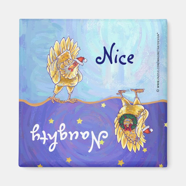 Aimant Noël au poulet (Devant)