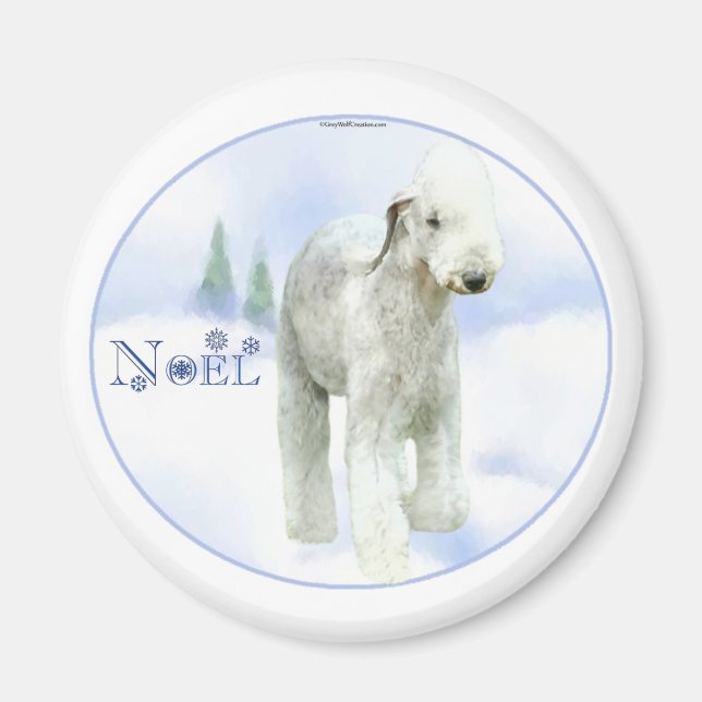 Aimant Noel Bedlington Terrier (Devant)