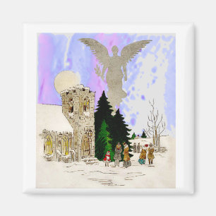 Aimant Noël blanc