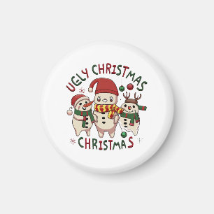 Aimant Noël blanc ; UGLY CHRISTMAS