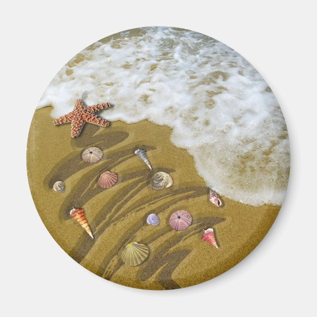 Aimant Noël blanchi sur la côte (Devant)