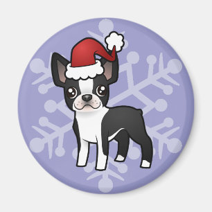 Aimant Noël Boston Terrier