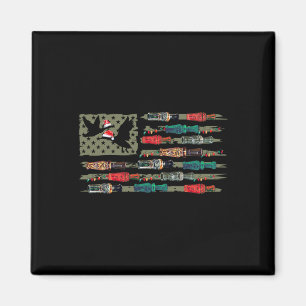 Aimant Noël Canard d'appel Drapeau Noël Mallard Canard de