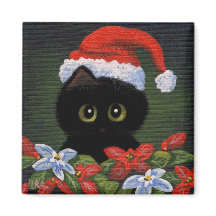 Noël Chat Noir Père Noël Créationarts amusants