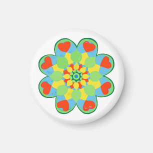 Aimant Noël Coeur Mandala