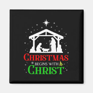 Aimant Noël Commence Avec Christ Christian Religious J