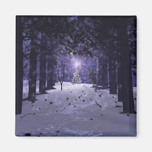 Aimant Noël dans l'aimant des pins (Devant)