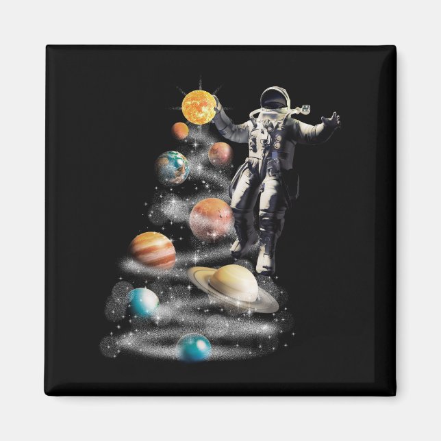 Aimant Noël dans le système solaire spatial L'astronaute  (Devant)