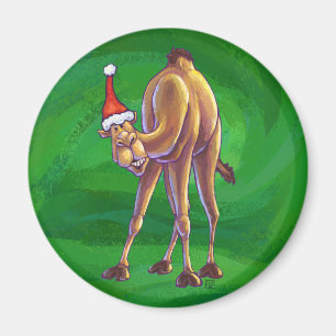 Aimant Noël De Camel Sur Vert
