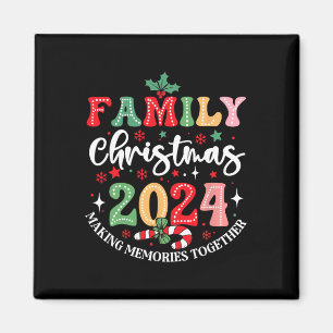 Aimant Noël de famille 2024 Rassembler les souvenirs Xma