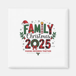 Aimant Noël de famille 2025 Jumelage de Noël Faire mémoir
