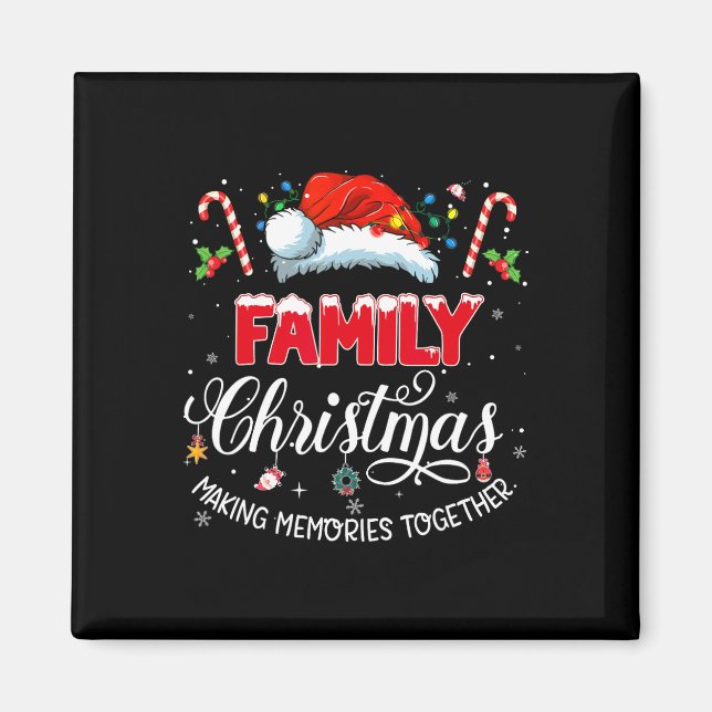 Aimant Noël de famille Rassembler les souvenirs (Devant)