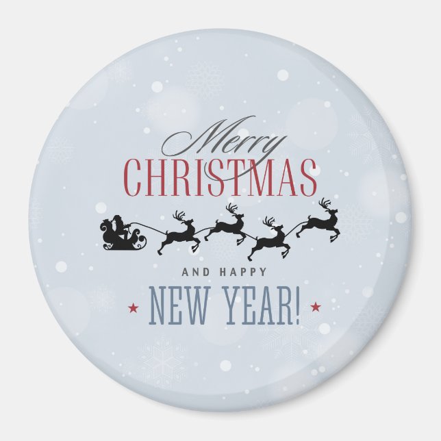 Aimant Noël de Santa and his Flying (Devant)