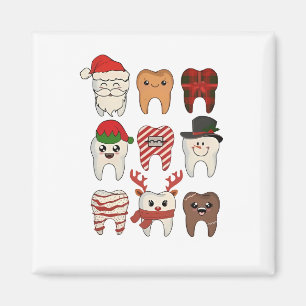 Aimant Noël dentaire drôle dentiste vacances