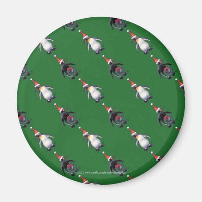 Aimant Noël des pingouins (Devant)