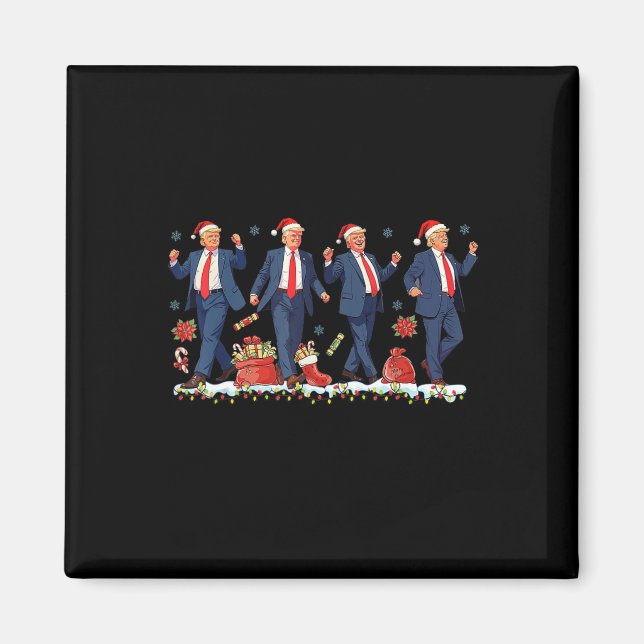 Aimant Noël Donald Trump Président 2024 Dancing Funn (Devant)