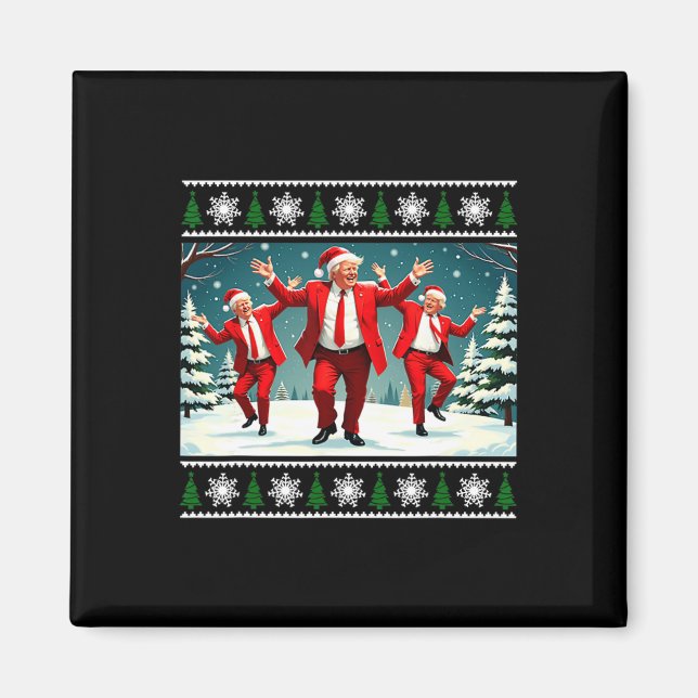 Aimant Noël Donald Trump Président 2024 Dancing Funn (Devant)