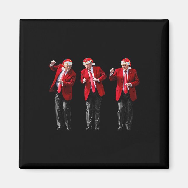 Aimant Noël Donald Trump Président 2024 Dancing Funn (Devant)