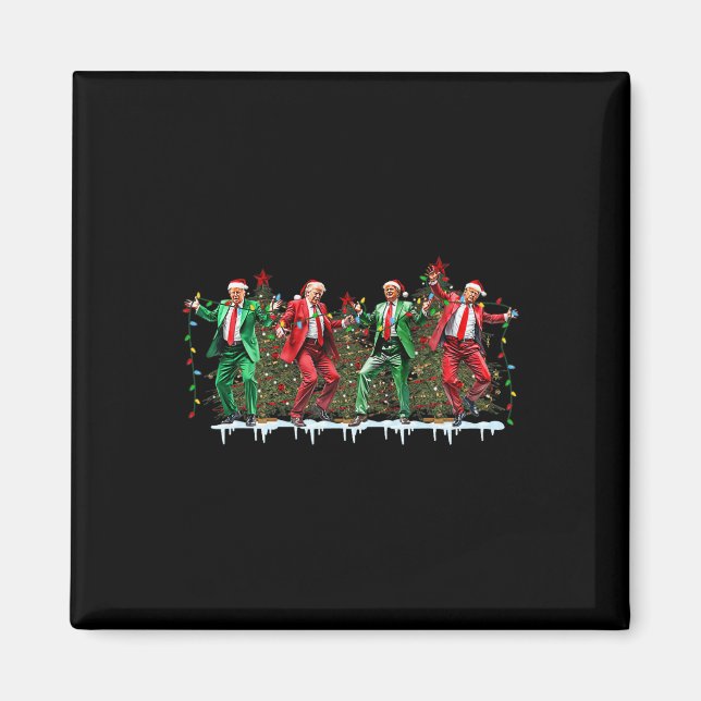 Aimant Noël Donald Trump Président 2024 Dancing Funn (Devant)