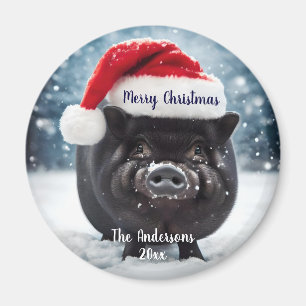 Aimant Noël doux noir Piggy