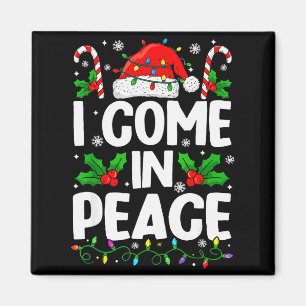 Aimant Noël Drôle Je viens en Paix Couple Assorti Moi