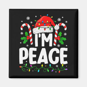 Aimant Noël Drôle Je viens en Paix Couple Correspondant M