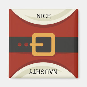 Aimant Noël drôle Père Noël Naughty & Nice Holiday