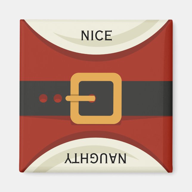 Aimant Noël drôle Père Noël Naughty & Nice Holiday (Devant)