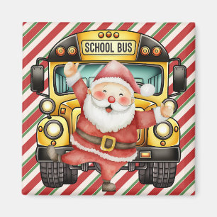 Aimant Noël du bus scolaire pour chauffeur