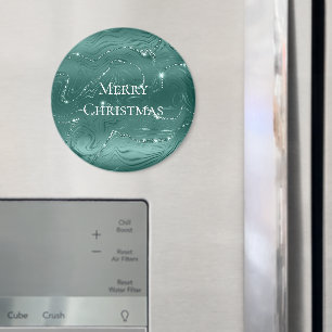 Aimant Noël émeraude vert Glitzy Marble