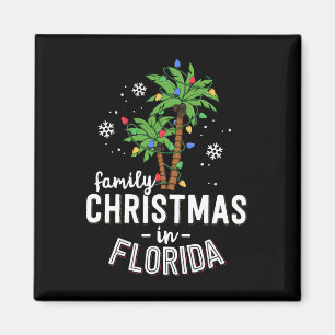 Aimant Noël en famille en Floride Palmiers Xmas Beach
