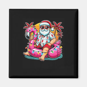 Aimant Noël En Juillet Chemise Père Noël Flamant rose Flo
